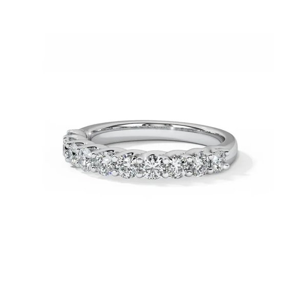 1 Carat Round Natural Diamond Anniversary Ring - Picture 2 of 5